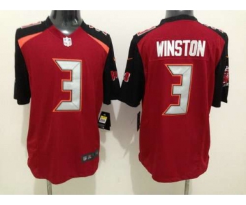 Men's Tampa Bay Buccaneers #3 Jameis Winston 2015 NFL Draft 1st Overall Pick Nike Red Game Jersey