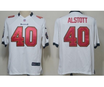 Nike Tampa Bay Buccaneers #40 Mike Alstott White Game Jersey