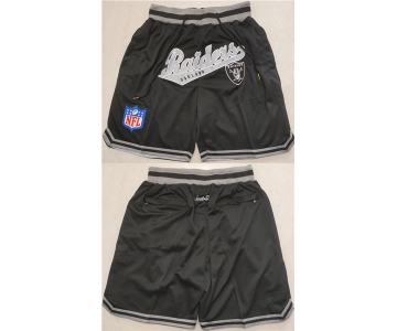 Men's Las Vegas Raiders Black Shorts (Run Small)