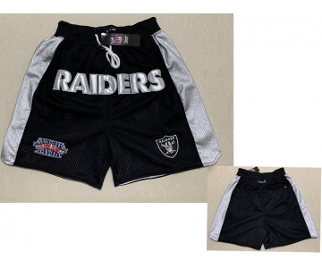 Men's Las Vegas Raiders Black Super Bowl Patch Just Don Shorts