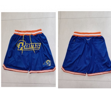 Men's Los Angeles Rams Blue Just Don Swingman Shorts