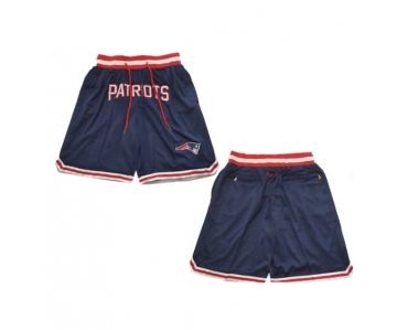 Men's New England Patriots Navy Shorts (Run Small)