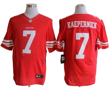 Size 60 4XL-Colin Kaepernick San Francisco 49ers #7 Red Stitched Nike Elite NFL Jerseys