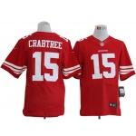 Size 60 4XL-Michael Crabtree San Francisco 49ers #15 Red Stitched Nike Elite NFL Jerseys