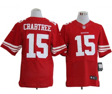 Size 60 4XL-Michael Crabtree San Francisco 49ers #15 Red Stitched Nike Elite NFL Jerseys