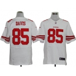 Size 60 4XL-Vernon Davis San Francisco 49ers #85 White Stitched Nike Elite NFL Jerseys