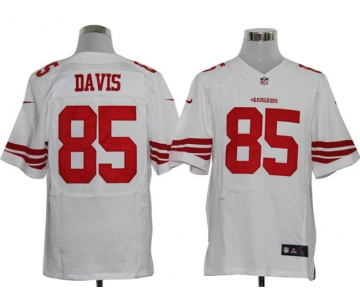 Size 60 4XL-Vernon Davis San Francisco 49ers #85 White Stitched Nike Elite NFL Jerseys