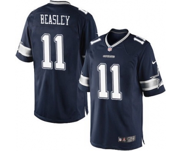 Men's Dallas Cowboys #11 Cole Beasley Navy Blue Team Color NFL Nike Game Jersey