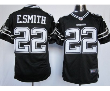 Nike Dallas Cowboys #22 Emmitt Smith Black Game Jersey