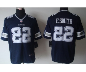 Nike Dallas Cowboys #22 Emmitt Smith Blue Game Jersey