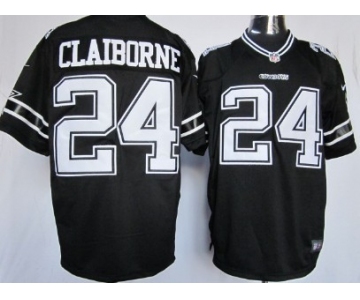 Nike Dallas Cowboys #24 Morris Claiborne Black Game Jersey