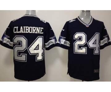 Nike Dallas Cowboys #24 Morris Claiborne Blue Game Jersey