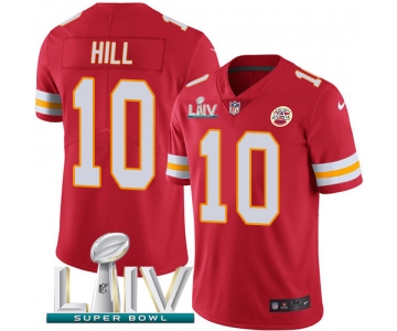 Nike Chiefs #10 Tyreek Hill Red Super Bowl LIV 2020 Team Color Men's Stitched NFL Vapor Untouchable Limited Jersey