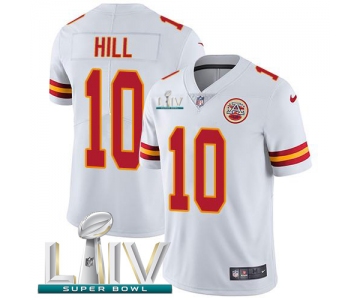 Nike Chiefs #10 Tyreek Hill White Super Bowl LIV 2020 Men's Stitched NFL Vapor Untouchable Limited Jersey