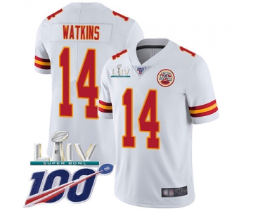 Nike Chiefs #14 Sammy Watkins White Super Bowl LIV 2020 Men's Stitched NFL 100th Season Vapor Untouchable Limited Jersey