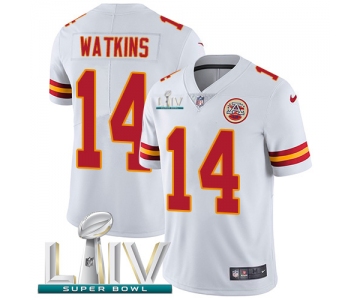 Nike Chiefs #14 Sammy Watkins White Super Bowl LIV 2020 Men's Stitched NFL Vapor Untouchable Limited Jersey