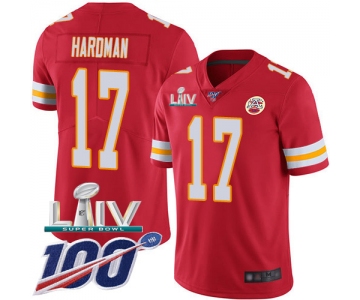 Nike Chiefs #17 Mecole Hardman Red Super Bowl LIV 2020 Team Color Men's Stitched NFL 100th Season Vapor Untouchable Limited Jersey