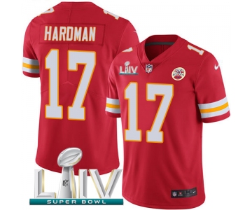 Nike Chiefs #17 Mecole Hardman Red Super Bowl LIV 2020 Team Color Men's Stitched NFL Vapor Untouchable Limited Jersey