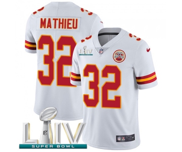 Nike Chiefs #32 Tyrann Mathieu White Super Bowl LIV 2020 Men's Stitched NFL Vapor Untouchable Limited Jersey