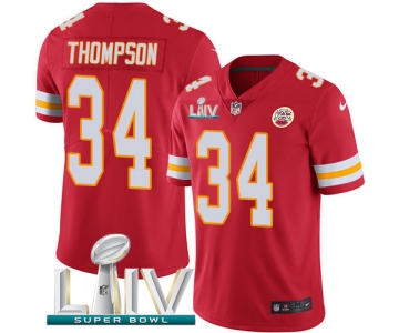 Nike Chiefs #34 Darwin Thompson Red Super Bowl LIV 2020 Team Color Men's Stitched NFL Vapor Untouchable Limited Jersey