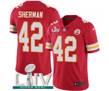 Nike Chiefs #42 Anthony Sherman Red Super Bowl LIV 2020 Team Color Men's Stitched NFL Vapor Untouchable Limited Jersey
