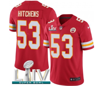 Nike Chiefs #53 Anthony Hitchens Red Super Bowl LIV 2020 Team Color Men's Stitched NFL Vapor Untouchable Limited Jersey