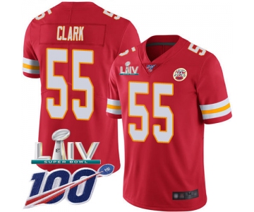 Nike Chiefs #55 Frank Clark Red Super Bowl LIV 2020 Team Color Men's Stitched NFL 100th Season Vapor Untouchable Limited Jersey