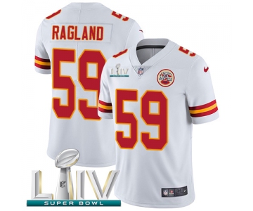 Nike Chiefs #59 Reggie Ragland White Super Bowl LIV 2020 Men's Stitched NFL Vapor Untouchable Limited Jersey