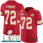 Nike Chiefs #72 Eric Fisher Red Super Bowl LIV 2020 Team Color Men's Stitched NFL Vapor Untouchable Limited Jersey