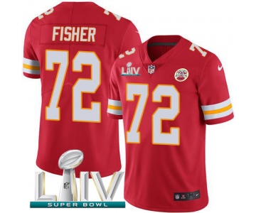 Nike Chiefs #72 Eric Fisher Red Super Bowl LIV 2020 Team Color Men's Stitched NFL Vapor Untouchable Limited Jersey