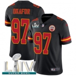 Nike Chiefs #97 Alex Okafor Black Super Bowl LIV 2020 Men's Stitched NFL Limited Rush Jersey