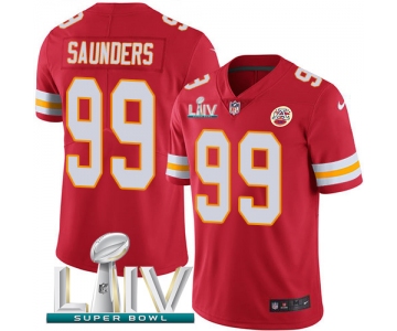 Nike Chiefs #99 Khalen Saunders Red Super Bowl LIV 2020 Team Color Men's Stitched NFL Vapor Untouchable Limited Jersey