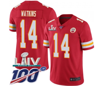 Nike Chiefs #14 Sammy Watkins Red Super Bowl LIV 2020 Team Color Youth Stitched NFL 100th Season Vapor Untouchable Limited Jersey