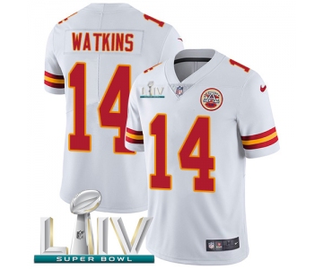 Nike Chiefs #14 Sammy Watkins White Super Bowl LIV 2020 Youth Stitched NFL Vapor Untouchable Limited Jersey