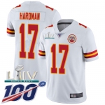 Nike Chiefs #17 Mecole Hardman White Super Bowl LIV 2020 Youth Stitched NFL 100th Season Vapor Untouchable Limited Jersey