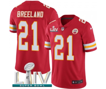 Nike Chiefs #21 Bashaud Breeland Red Super Bowl LIV 2020 Team Color Youth Stitched NFL Vapor Untouchable Limited Jersey