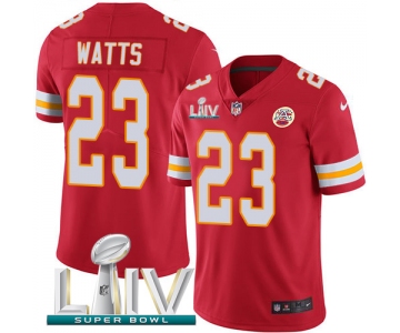 Nike Chiefs #23 Armani Watts Red Super Bowl LIV 2020 Team Color Youth Stitched NFL Vapor Untouchable Limited Jersey