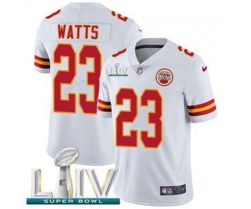 Nike Chiefs #23 Armani Watts White Super Bowl LIV 2020 Youth Stitched NFL Vapor Untouchable Limited Jersey