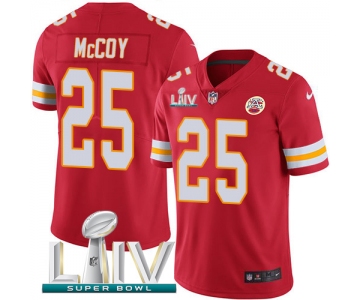 Nike Chiefs #25 LeSean McCoy Red Super Bowl LIV 2020 Team Color Youth Stitched NFL Vapor Untouchable Limited Jersey