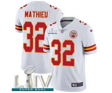Nike Chiefs #32 Tyrann Mathieu White Super Bowl LIV 2020 Youth Stitched NFL Vapor Untouchable Limited Jersey