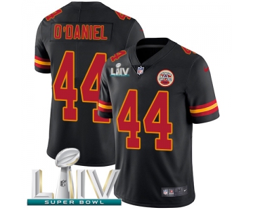 Nike Chiefs #44 Dorian O'Daniel Black Super Bowl LIV 2020 Youth Stitched NFL Limited Rush Jersey