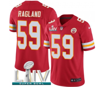 Nike Chiefs #59 Reggie Ragland Red Super Bowl LIV 2020 Team Color Youth Stitched NFL Vapor Untouchable Limited Jersey