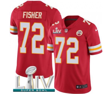 Nike Chiefs #72 Eric Fisher Red Super Bowl LIV 2020 Team Color Youth Stitched NFL Vapor Untouchable Limited Jersey