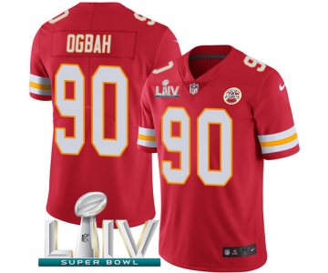 Nike Chiefs #90 Emmanuel Ogbah Red Super Bowl LIV 2020 Team Color Youth Stitched NFL Vapor Untouchable Limited Jersey