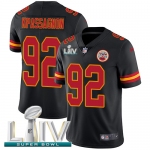 Nike Chiefs #92 Tanoh Kpassagnon Black Super Bowl LIV 2020 Youth Stitched NFL Limited Rush Jersey