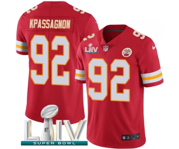 Nike Chiefs #92 Tanoh Kpassagnon Red Super Bowl LIV 2020 Team Color Youth Stitched NFL Vapor Untouchable Limited Jersey