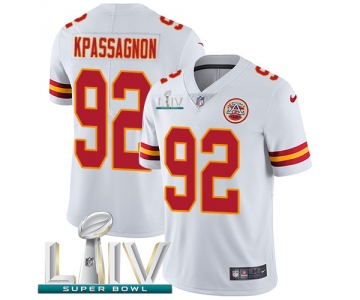 Nike Chiefs #92 Tanoh Kpassagnon White Super Bowl LIV 2020 Youth Stitched NFL Vapor Untouchable Limited Jersey