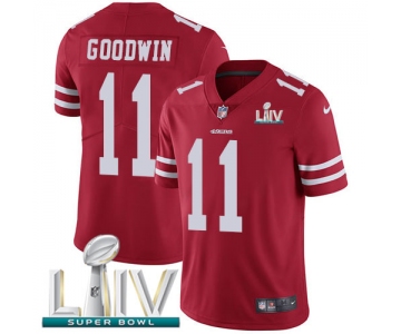 Nike 49ers #11 Marquise Goodwin Red Super Bowl LIV 2020 Team Color Youth Stitched NFL Vapor Untouchable Limited Jersey