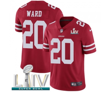 Nike 49ers #20 Jimmie Ward Red Super Bowl LIV 2020 Team Color Youth Stitched NFL Vapor Untouchable Limited Jersey
