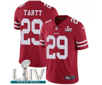 Nike 49ers #29 Jaquiski Tartt Red Super Bowl LIV 2020 Team Color Youth Stitched NFL Vapor Untouchable Limited Jersey